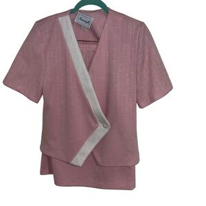 Vintage Nancy II Pink Pencil Skirt Suit Set NWT 8 Pearl Blazer Jacket USA new